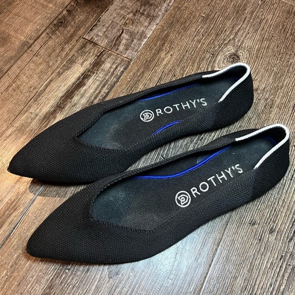 Rothy’s The Point Flat in Classic Black Women’s Size 9 - Picture 2 of 7